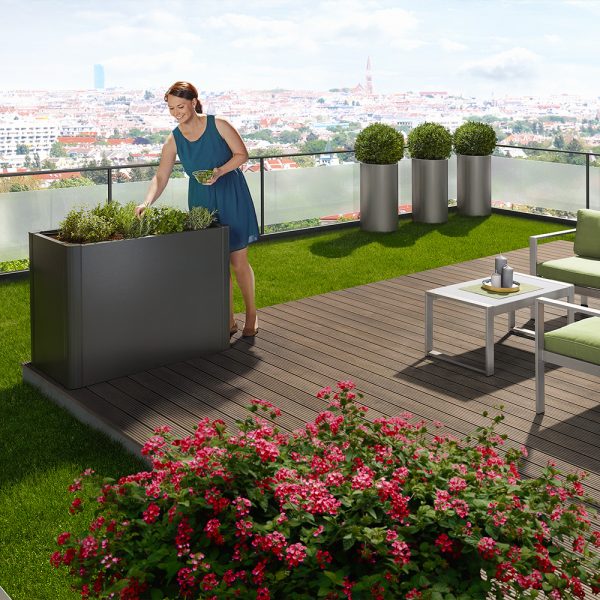 Fioriera Angolare Belvedere L200midi Biohort - 201 x 201 x H 61 cm - immagine 3