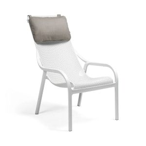 Cuscino poggiatesta per Net Lounge in Resina Nardi - Grigio Sunbrella®