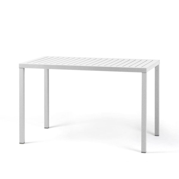 Tavolo Cube in Alluminio e Resina, 120 x 70 cm Nardi - Bianco