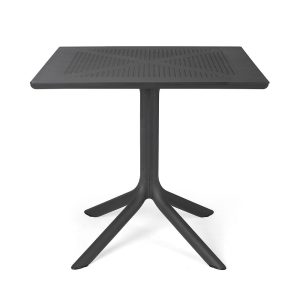 Tavolo Clip in Resina, 80 x 80 cm Nardi - Antracite