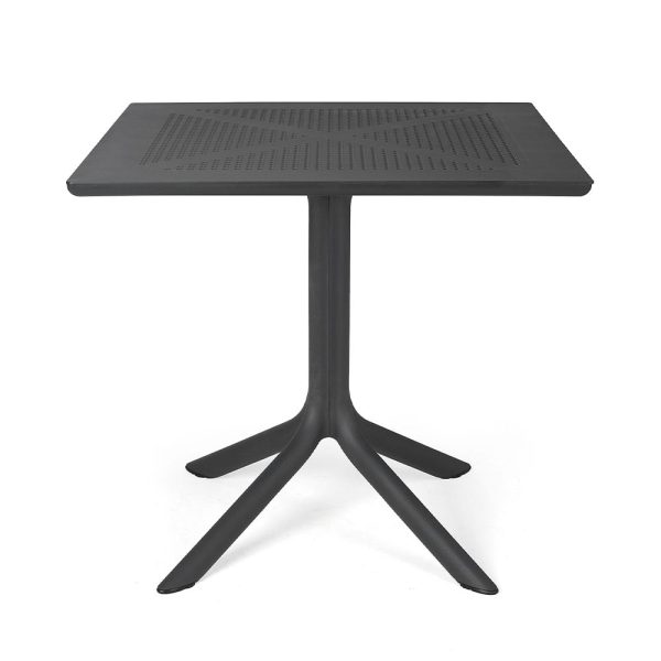 Tavolo Clip in Resina, 80 x 80 cm Nardi - Antracite