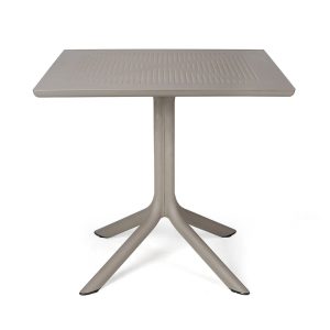 Tavolo Clip in Resina, 80 x 80 cm Nardi - Tortora