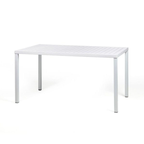 Tavolo Cube in Alluminio e Resina, 140 x 80 cm Nardi - Bianco