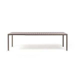 Tavolo Allungabile Tevere in Alluminio e Resina, 210/275 x 100 cm Nardi - Tortora