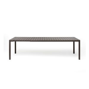 Tavolo Allungabile Tevere in Alluminio e Resina, 210/275 x 100 cm Nardi - Terra