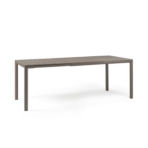 Tavolo Allungabile Tevere in Alluminio e Resina, 147/211 x 90 cm Nardi - Tortora