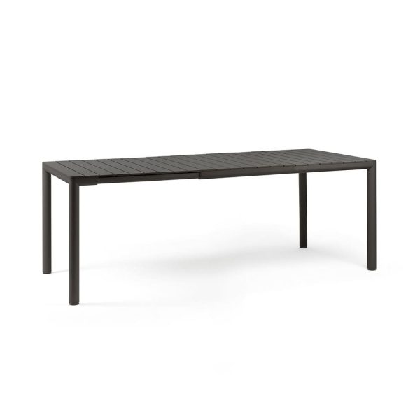 Tavolo Allungabile Tevere in Alluminio e Resina, 147/211 x 90 cm Nardi - Antracite