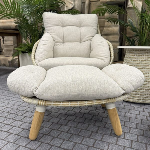 Set Lounge Mauritius Giardinia Outdoor - Wicker chiaro - immagine 5