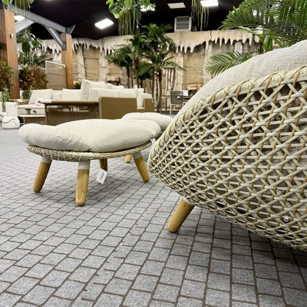Set Lounge Mauritius Giardinia Outdoor - Wicker chiaro - immagine 4