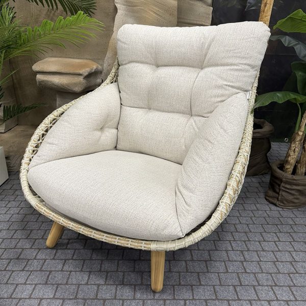 Set Lounge Mauritius Giardinia Outdoor - Wicker chiaro - immagine 3