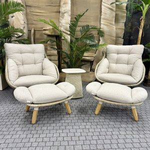 Set Lounge Mauritius Giardinia Outdoor - Wicker chiaro