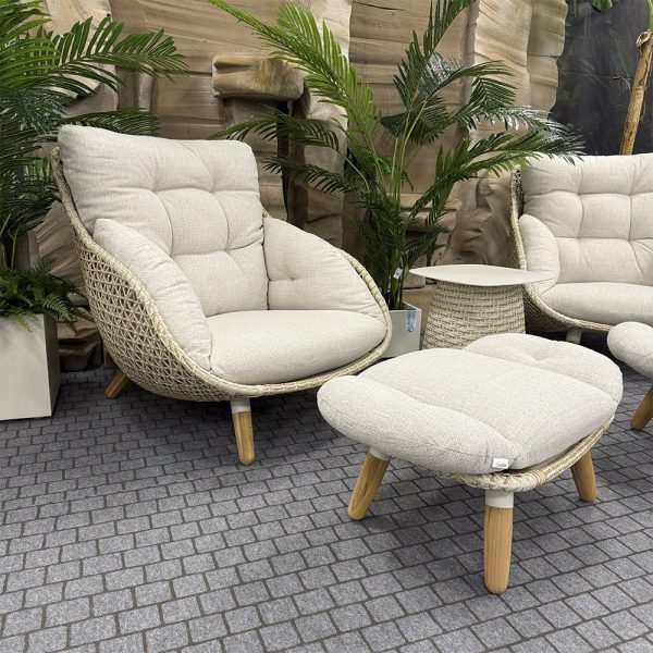 Set Lounge Mauritius Giardinia Outdoor - Wicker chiaro - immagine 2