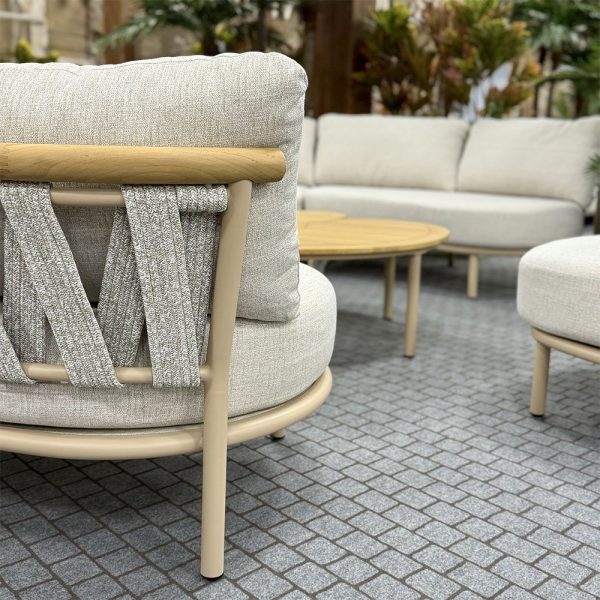 Salotto da Esterno Modulare Circolare Maldive in Alluminio Giardinia Outdoor - Tortora - immagine 2