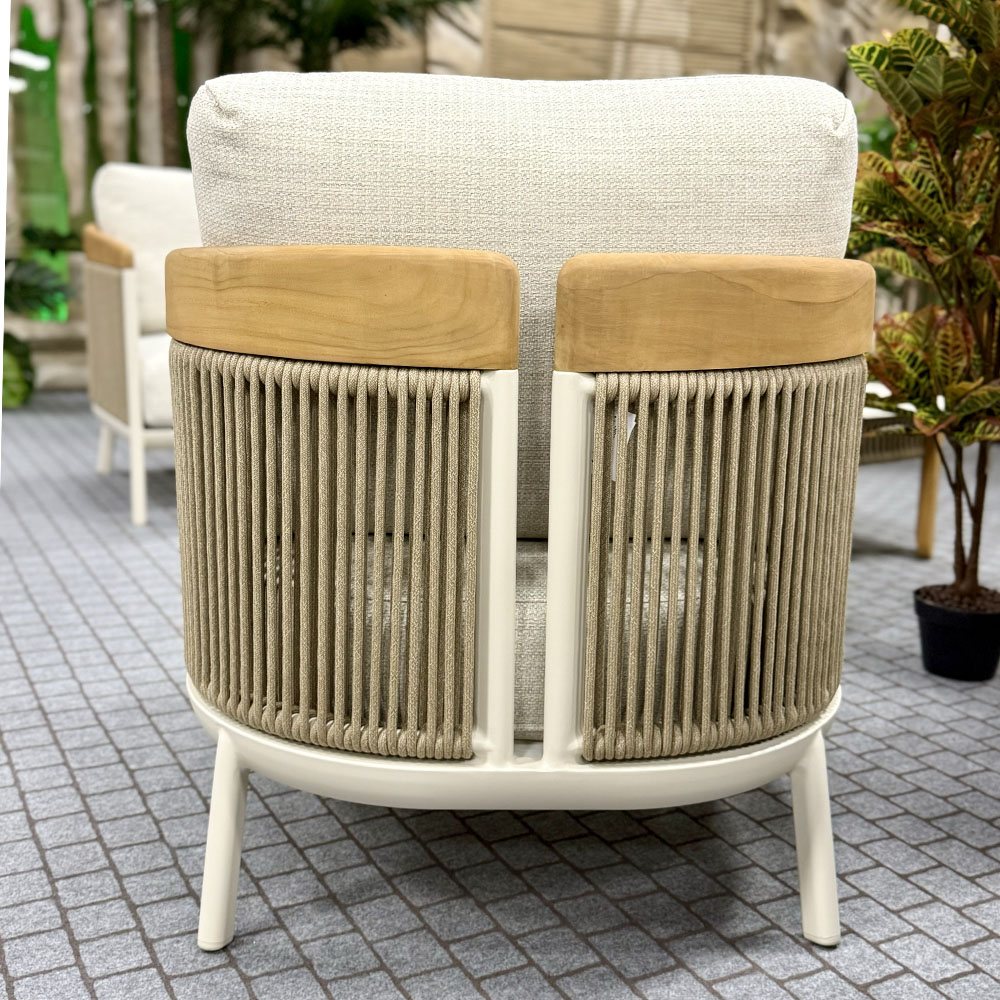 Salotto da Esterno Kauai in Alluminio Giardinia Outdoor - Bianco - immagine 2