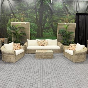 Salotto da Esterno Imperial in Rattan Naturale Giardinia Outdoor - Natural