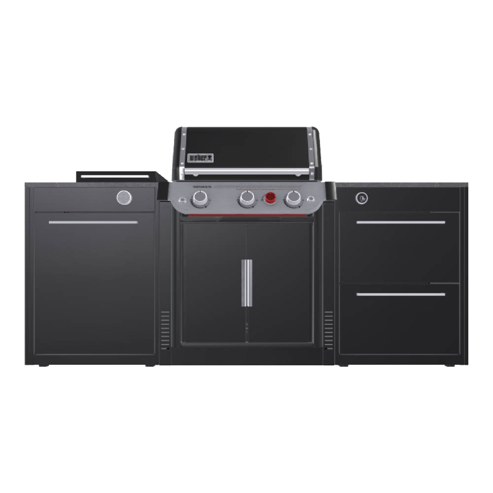 Cucina per Esterno Weber BBQ Kitchen - Barbecue a Gas con Fornello Laterale + 2 Moduli - immagine 2