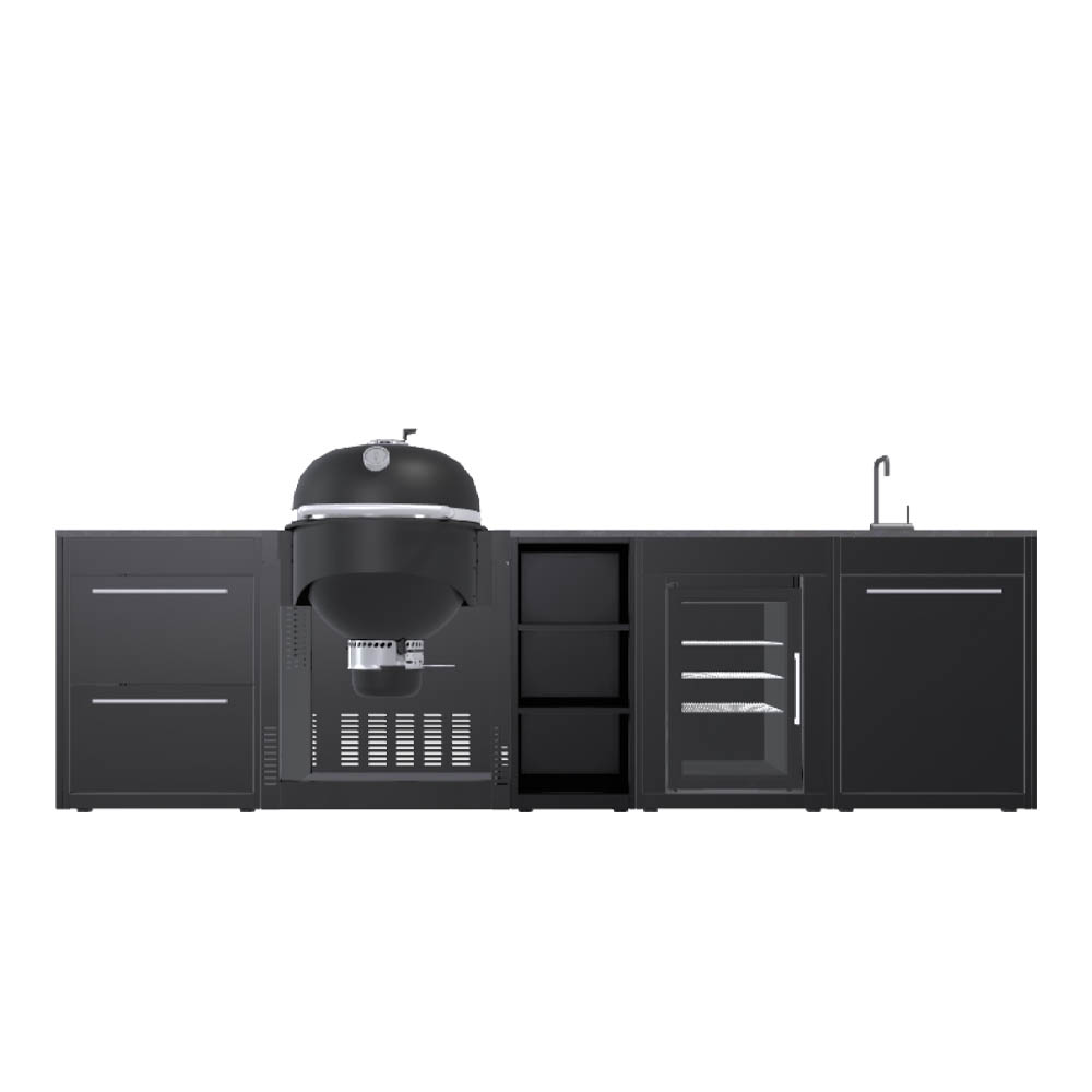 Cucina per Esterno Weber BBQ Kitchen - Barbecue a Carbone Kamado + 4 Moduli - immagine 2