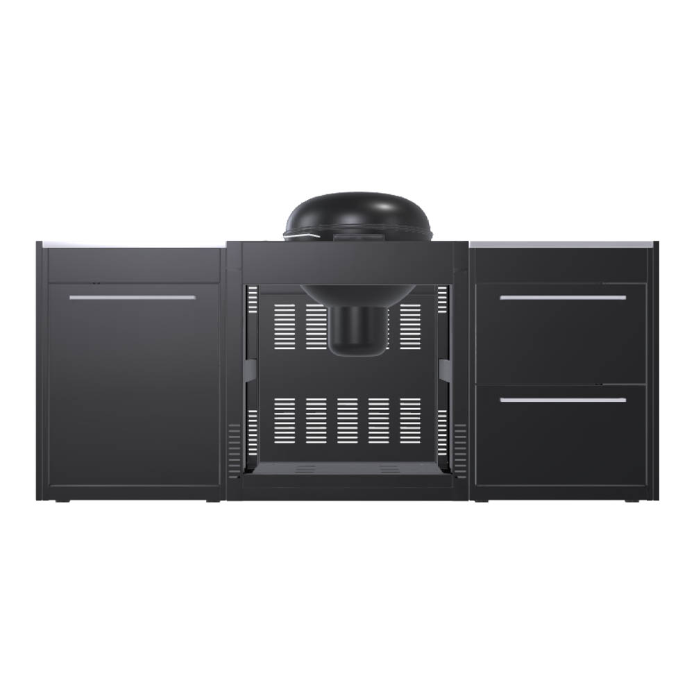 Cucina per Esterno Weber BBQ Kitchen - Barbecue a Carbone + 2 Moduli - immagine 2