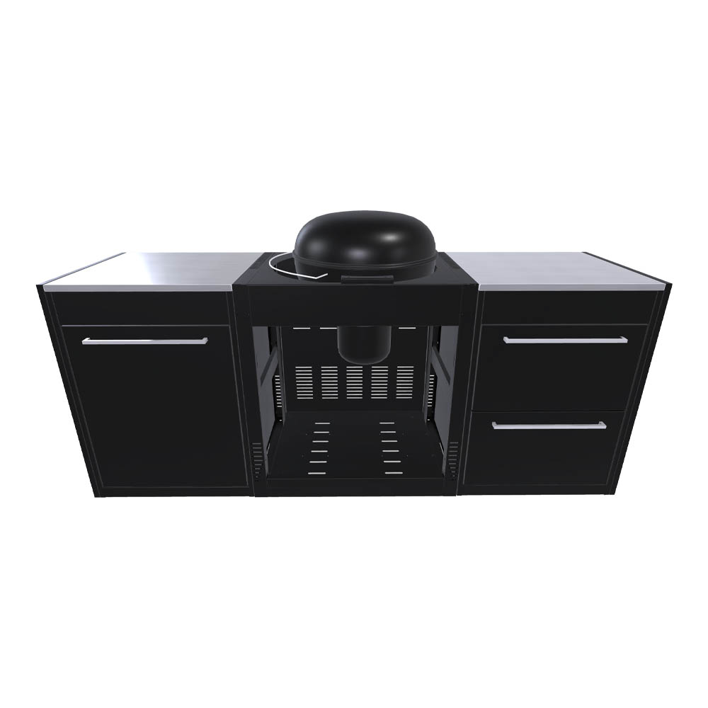 Cucina per Esterno Weber BBQ Kitchen - Barbecue a Carbone + 2 Moduli - immagine 5