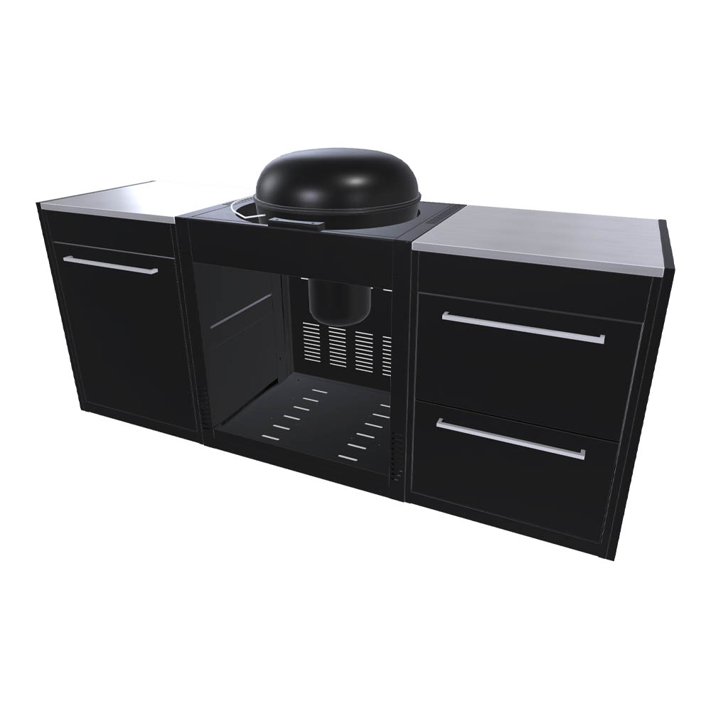 Cucina per Esterno Weber BBQ Kitchen - Barbecue a Carbone + 2 Moduli