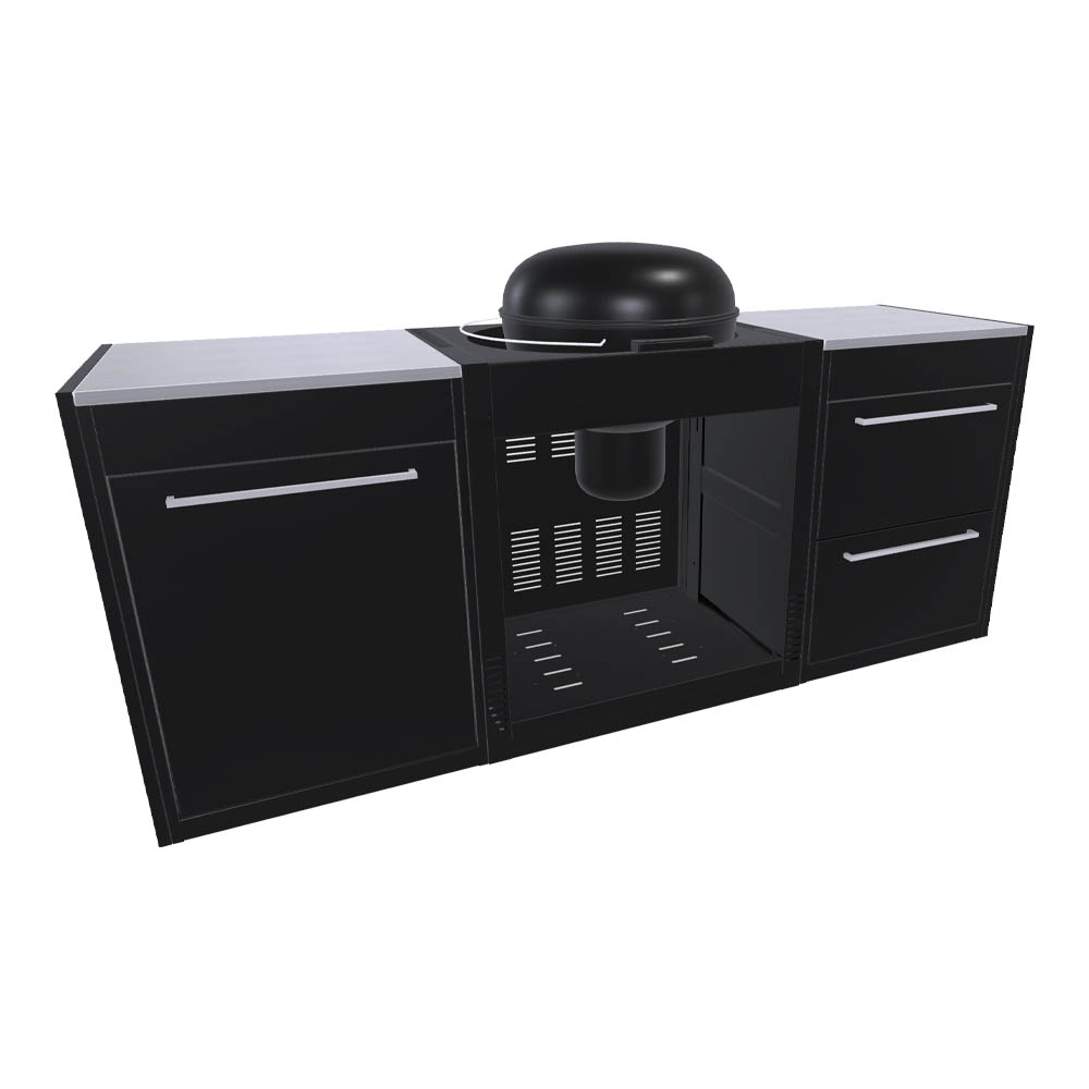 Cucina per Esterno Weber BBQ Kitchen - Barbecue a Carbone + 2 Moduli - immagine 4