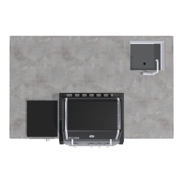 Cucina per Esterno Weber BBQ Kitchen - Isola Barbecue a Gas con Fornello Laterale + 6 Moduli - immagine 3
