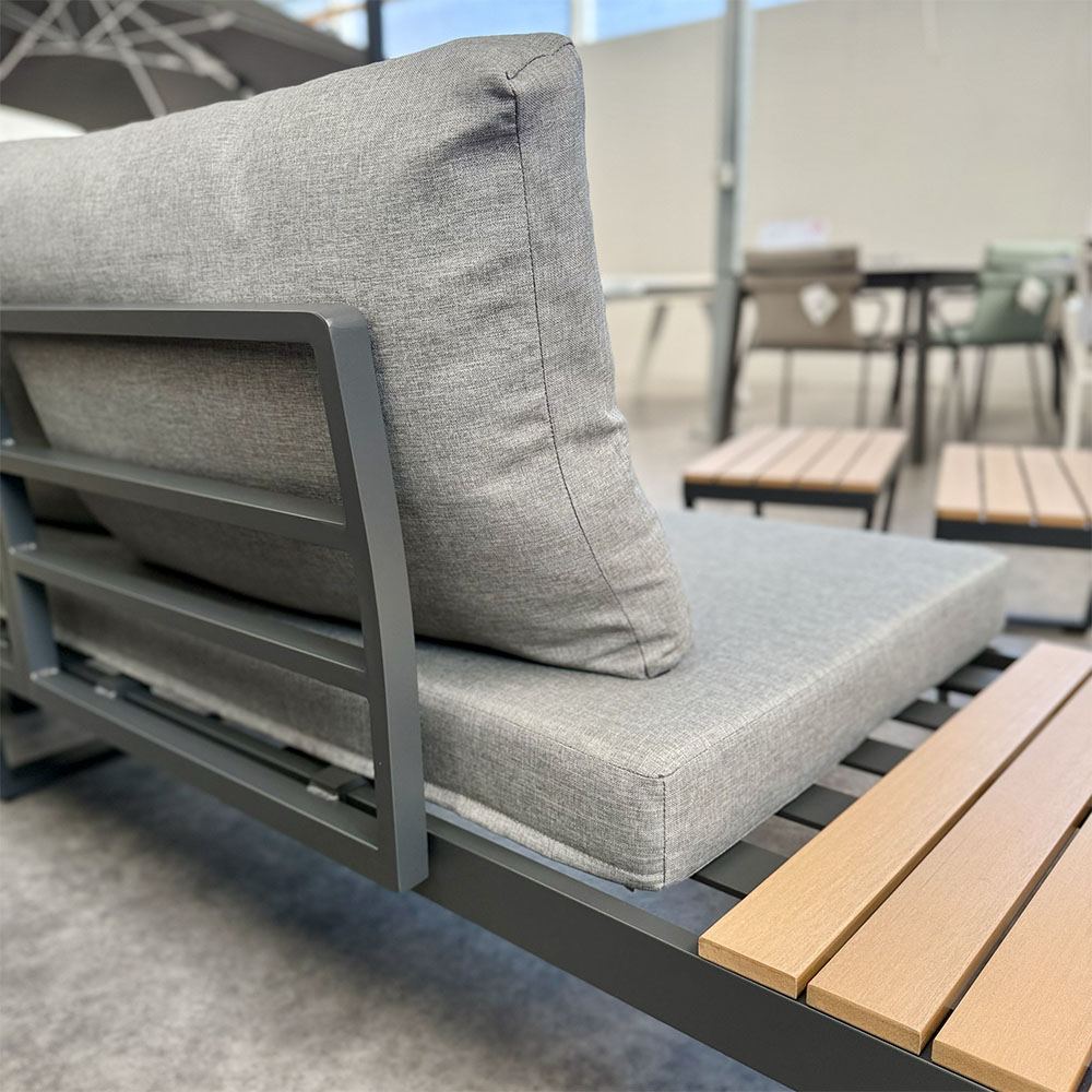 Salotto da Esterno Trasformabile Malta in Alluminio Giardinia Outdoor - Charcoal - immagine 2