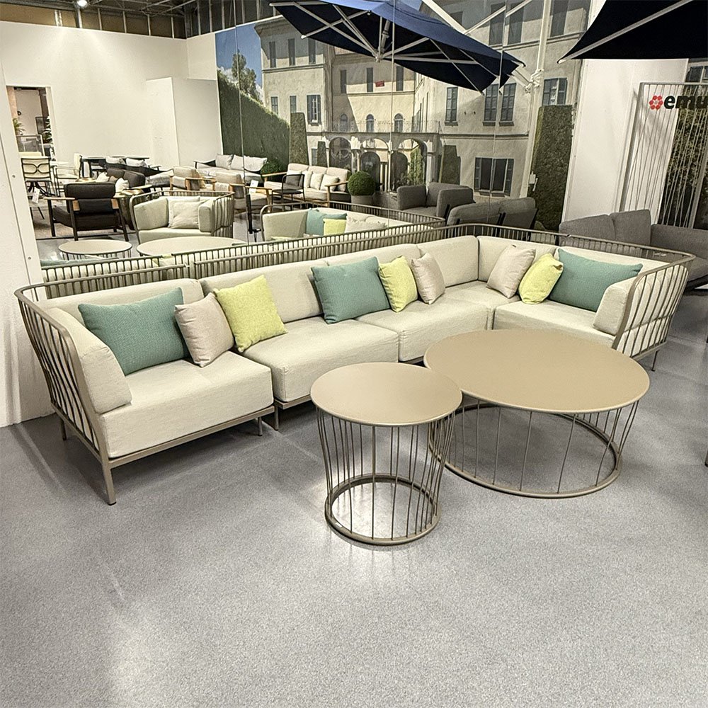 Salotto da Esterno Modulare Cannole in Alluminio Emu - Marrone D'India - immagine 3