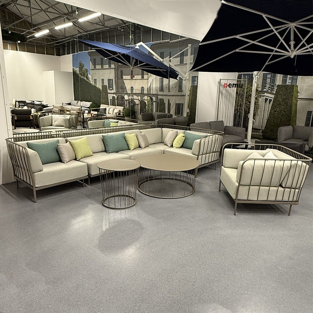 Salotto da Esterno Modulare Cannole in Alluminio Emu - Marrone D'India