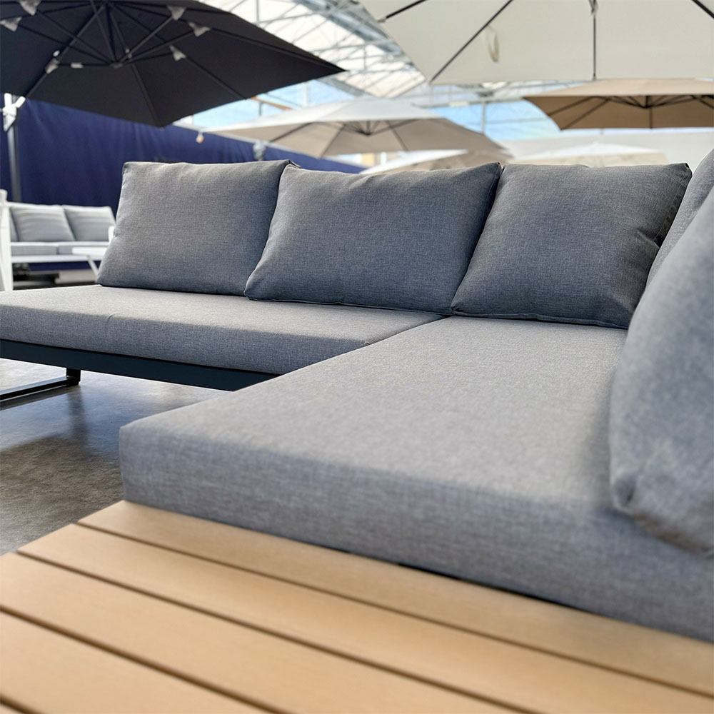 Salotto da Esterno Trasformabile Malta in Alluminio Giardinia Outdoor - Charcoal - immagine 4