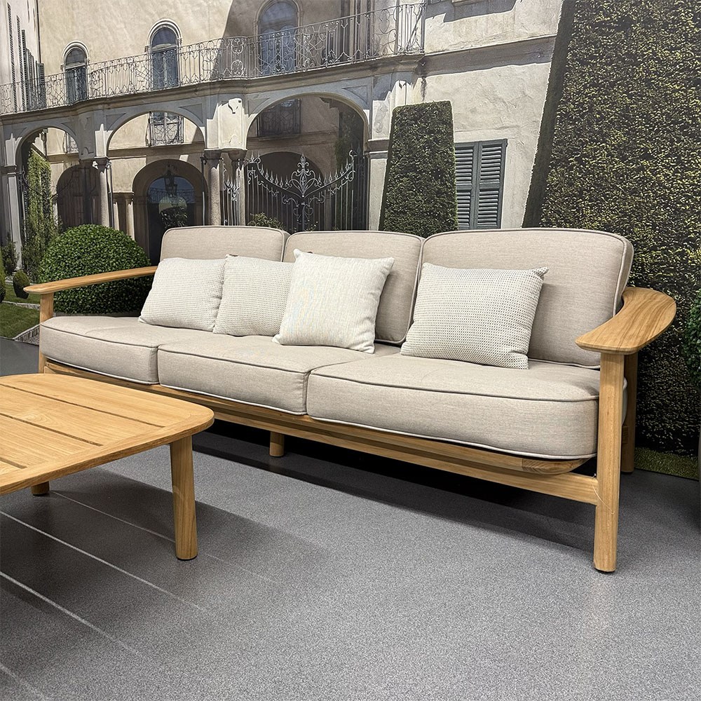 Salotto da Esterno Twins in Teak Emu - Grigio e Naturale - immagine 3