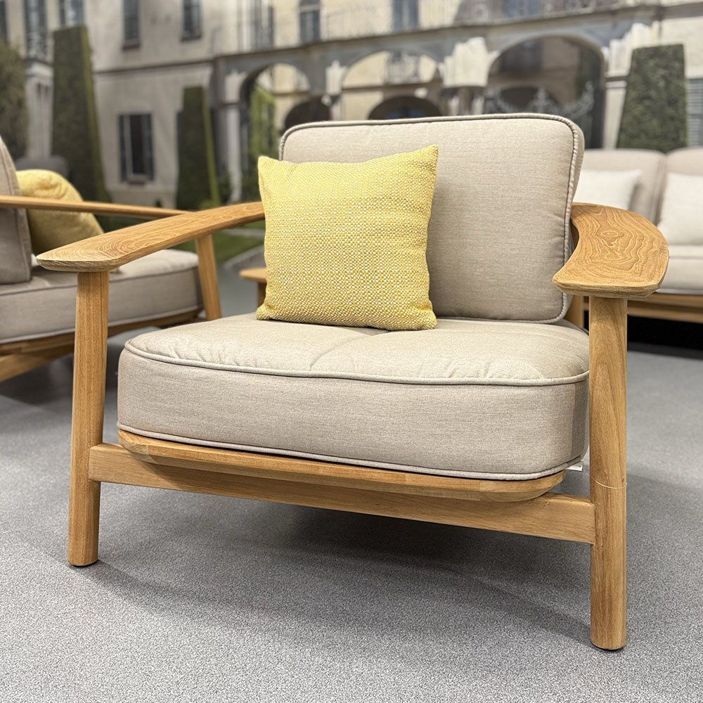 Salotto da Esterno Twins in Teak Emu - Grigio e Naturale - immagine 2