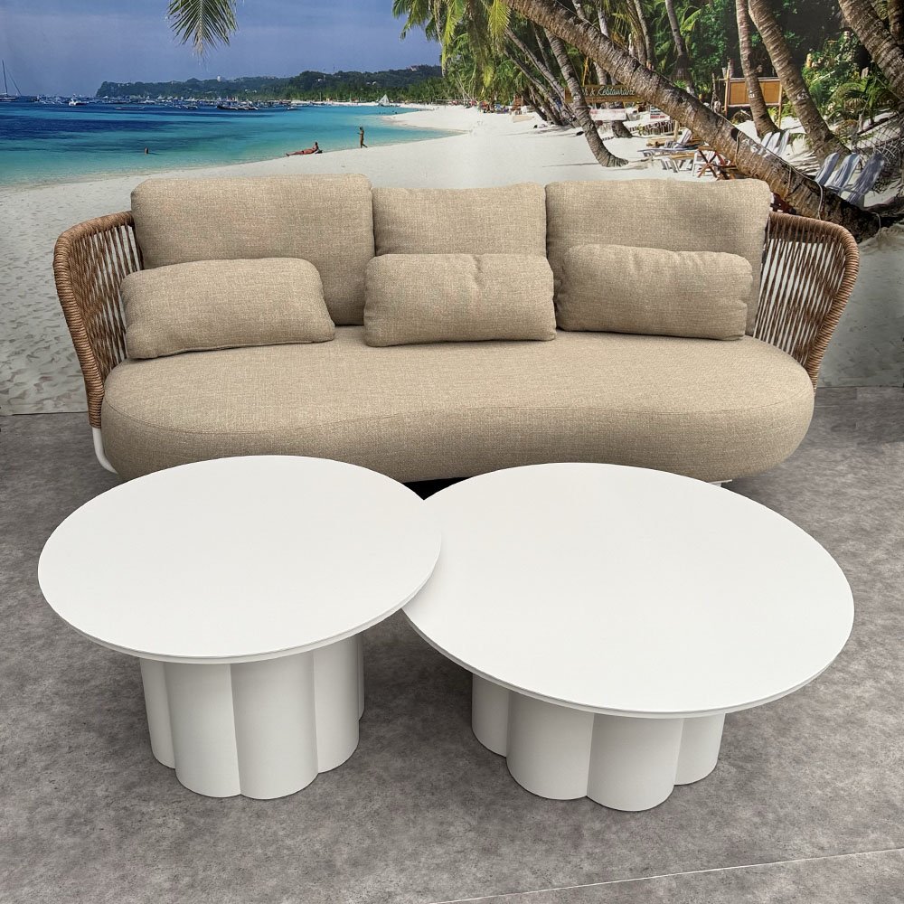 Salotto da Esterno Varsavia in Wicker Giardinia Outdoor - Bianco - immagine 3