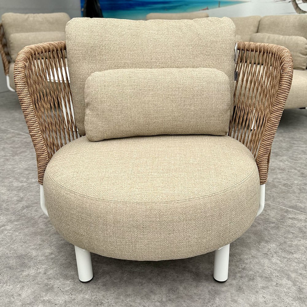 Salotto da Esterno Varsavia in Wicker Giardinia Outdoor - Bianco - immagine 4