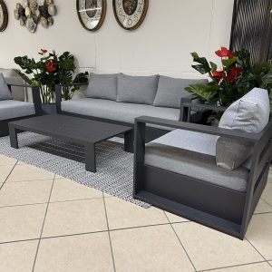 Salotto da Esterno Trieste in Alluminio Giardinia Outdoor - Antracite