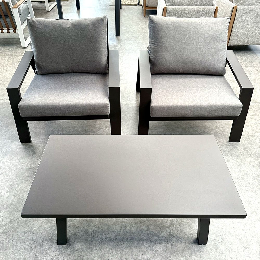 Salotto da Esterno Madrid in Alluminio Giardinia Outdoor - Caffè - immagine 4