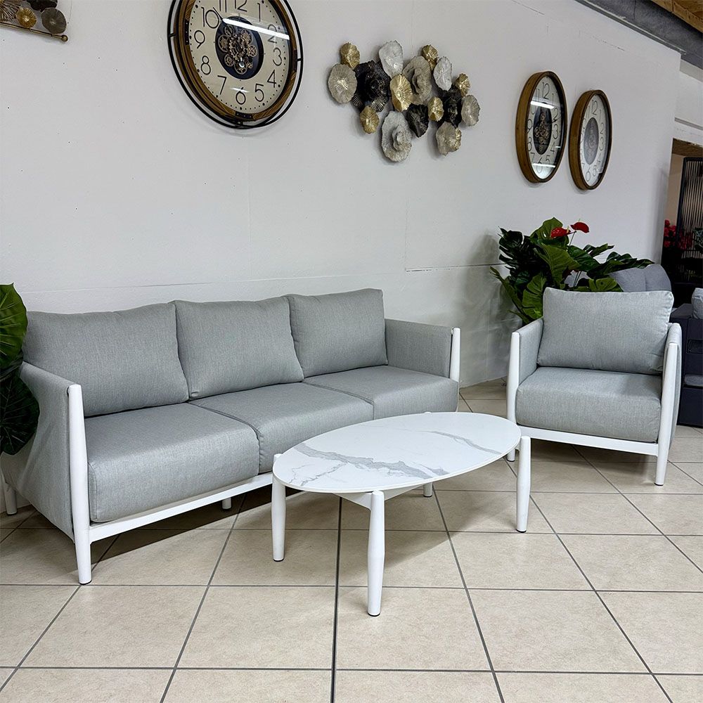 Salotto da Esterno Colton in Alluminio Vacchetti - Bianco - immagine 3