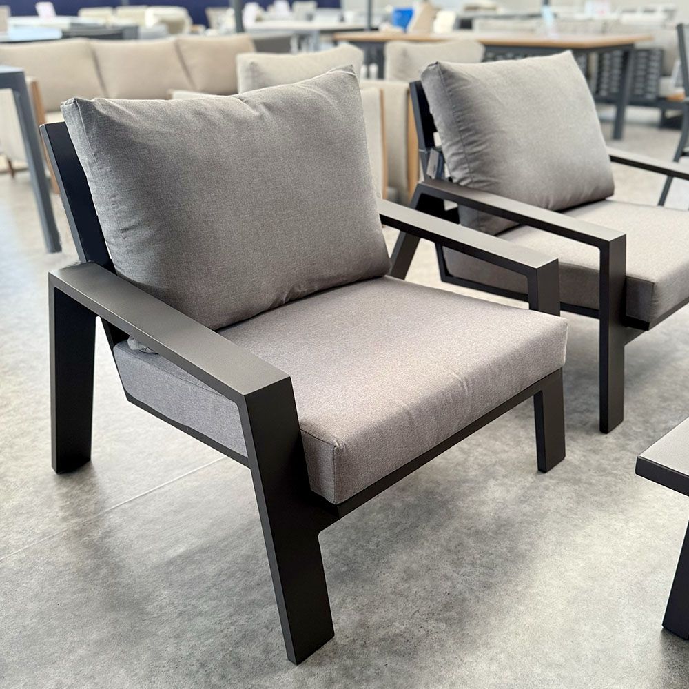 Salotto da Esterno Madrid in Alluminio Giardinia Outdoor - Caffè - immagine 3