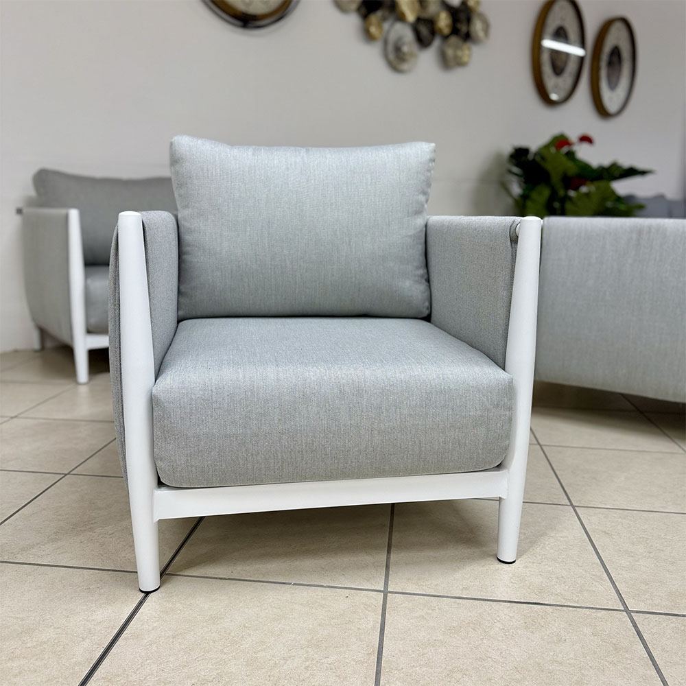 Salotto da Esterno Colton in Alluminio Vacchetti - Bianco - immagine 4