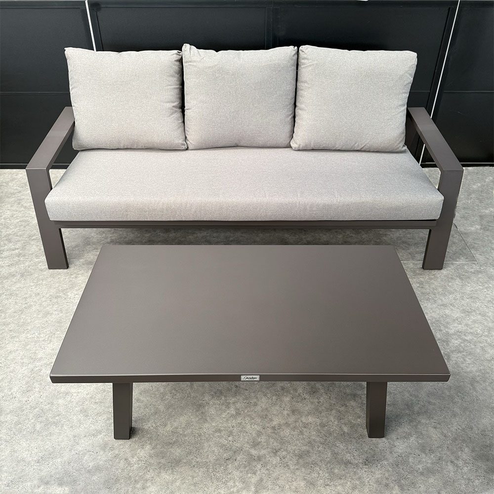 Salotto da Esterno Madrid in Alluminio Giardinia Outdoor - Caffè - immagine 2