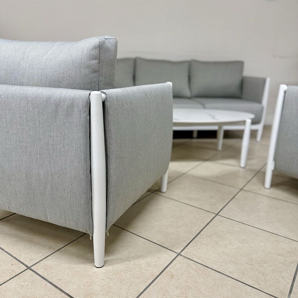 Salotto da Esterno Colton in Alluminio Vacchetti - Bianco - immagine 2