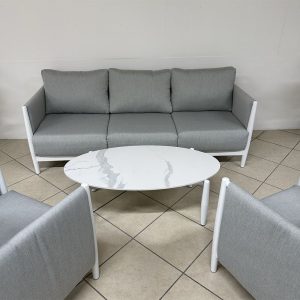 Salotto da Esterno Colton in Alluminio Vacchetti - Bianco
