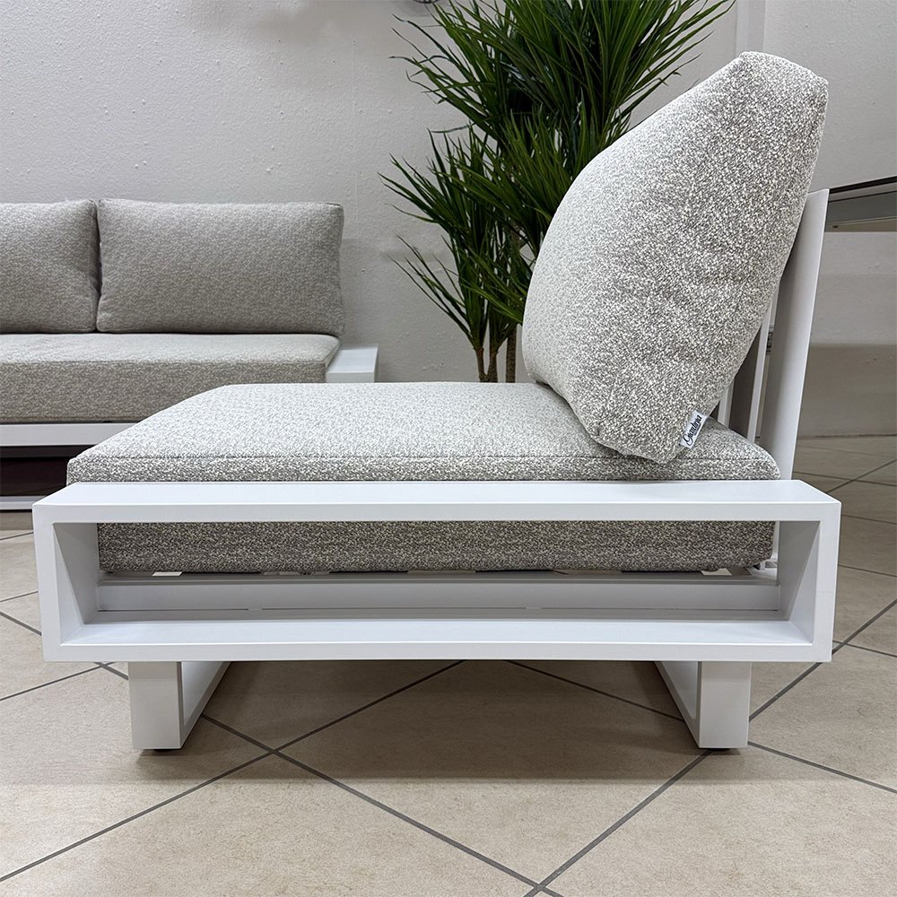 Salotto da Esterno Miramare in Alluminio Giardinia Outdoor - Bianco - immagine 2