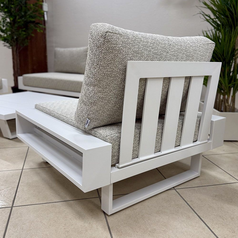 Salotto da Esterno Miramare in Alluminio Giardinia Outdoor - Bianco - immagine 3