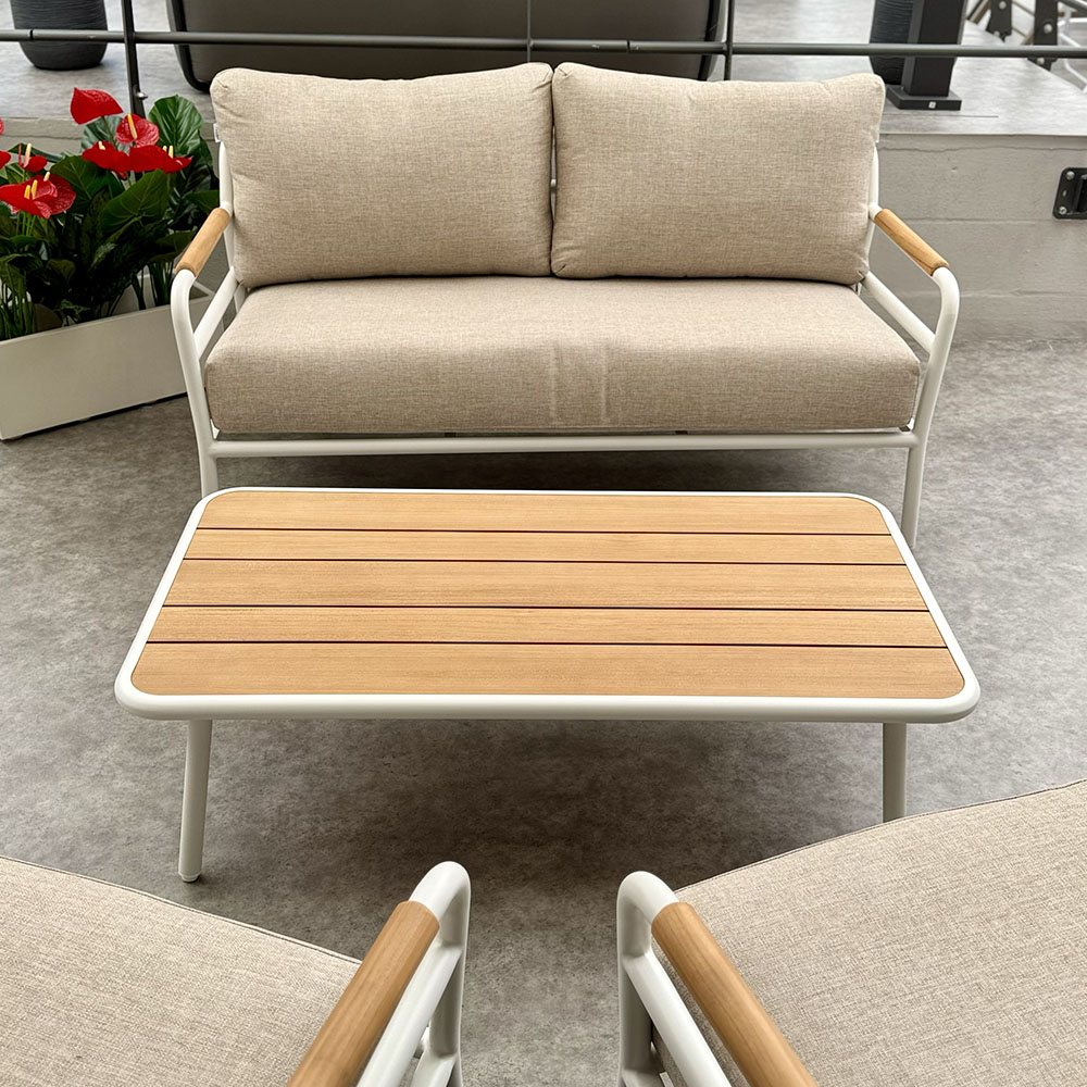 Salotto da Esterno Sintra in Alluminio Giardinia Outdoor - Bianco - immagine 5