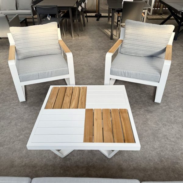 Salotto da Esterno Pisa in Alluminio Giardinia Outdoor - Bianco - immagine 5
