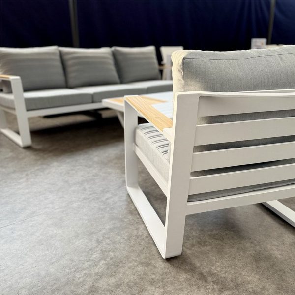Salotto da Esterno Pisa in Alluminio Giardinia Outdoor - Bianco - immagine 4