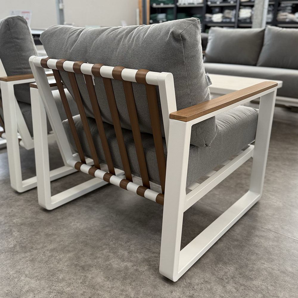 Salotto da Esterno Hamilton in Alluminio Giardinia Outdoor - Bianco - immagine 3