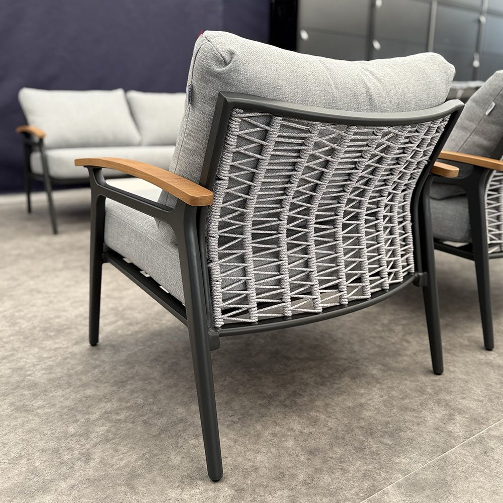 Salotto da Esterno Coimbra in Alluminio Giardinia Outdoor - Antracite - immagine 3