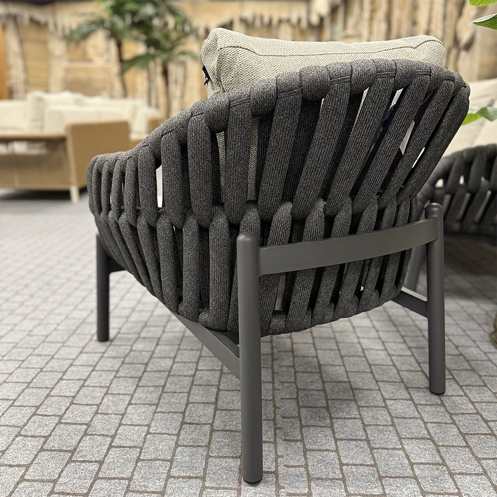 Salotto da Esterno Naxos in Alluminio Giardinia Outdoor - Antracite - immagine 2